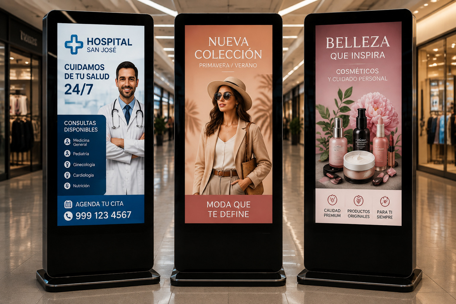 Tótems publicitarios digitales